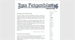 Desktop Screenshot of dasfeigenblatt.de